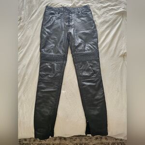 Black Arrow Belle Noir Leather Motorcycle Pants